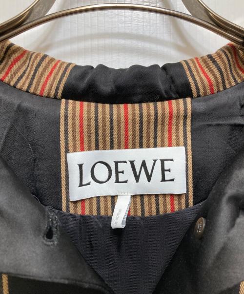 LOEWE（ロエベ）LOEWE (ロエベ) 切替ストライプコート D2291124AK ブラック サイズ:Sの古着・服飾アイテム