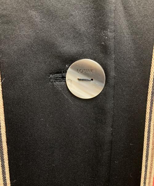 LOEWE（ロエベ）LOEWE (ロエベ) 切替ストライプコート D2291124AK ブラック サイズ:Sの古着・服飾アイテム