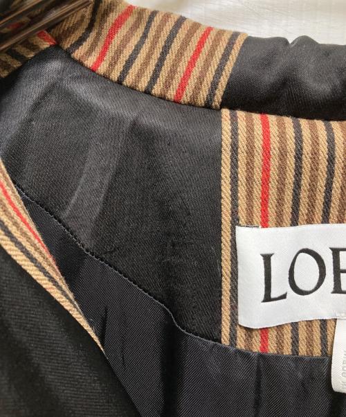 LOEWE（ロエベ）LOEWE (ロエベ) 切替ストライプコート D2291124AK ブラック サイズ:Sの古着・服飾アイテム