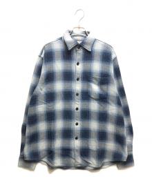 REMI RELIEF×BEAMS PLUS（レミレリーフ×ビームスプラス）の古着「別注 Indigo Flannel Check Shirt（インディゴフランネルチェックシャツ）38111953671 / オンブレチェックシャツ」｜ブルー