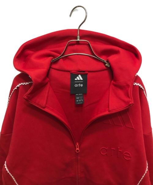 adidas（アディダス）adidas (アディダス) arte Antwerp (アルテアントワープ) Z.N.E. フルジップ トラックトップ　KC9592 レッド サイズ:Sの古着・服飾アイテム