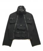 GOAT ESSENCEゴートエッセンス）の古着「KNIT JACKET(ニットジャケット) / GE0013」｜ブラック