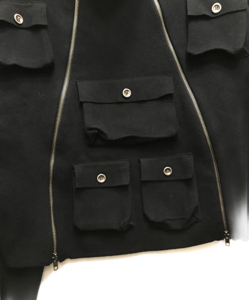 GOAT ESSENCE（ゴートエッセンス）GOAT ESSENCE (ゴートエッセンス) KNIT JACKET(ニットジャケット) / GE0013 ブラック サイズ:Fの古着・服飾アイテム
