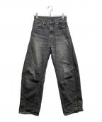 ANTHEM Aアンセム エー）の古着「TWIST LINE WASHED STRAIGHT DENIM（ツイストラインウォッシュドストレートデニム）A00205P」｜グレー