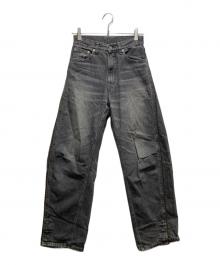 ANTHEM A（アンセム エー）の古着「TWIST LINE WASHED STRAIGHT DENIM（ツイストラインウォッシュドストレートデニム）A00205P」｜グレー