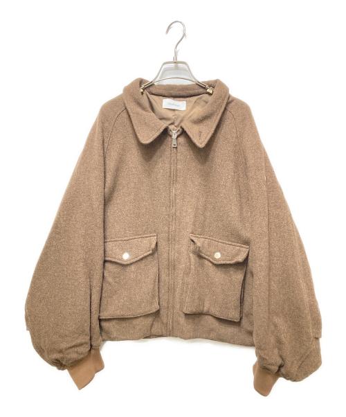 Knuth Marf（クヌースマーフ）KNUTH MARF (クヌースマーフ) ウールジップジャケット KM23SUGG15 ブラウン サイズ:Fの古着・服飾アイテム