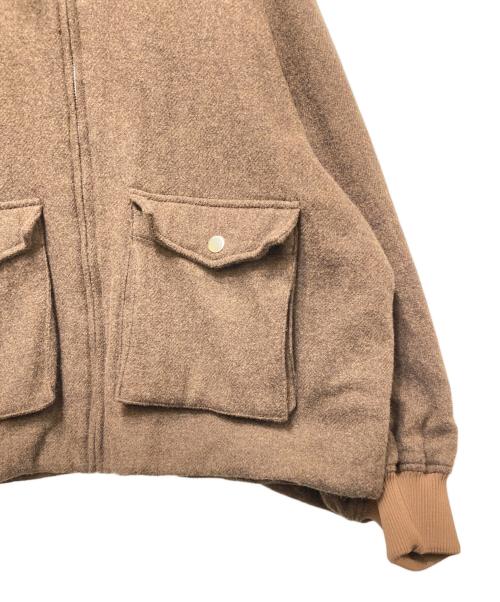 Knuth Marf（クヌースマーフ）KNUTH MARF (クヌースマーフ) ウールジップジャケット KM23SUGG15 ブラウン サイズ:Fの古着・服飾アイテム