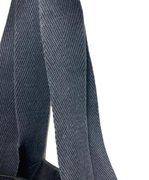 YOHJI YAMAMOTO（ヨウジヤマモト）YOHJI YAMAMOTO (ヨウジヤマモト) ノベルティロゴレザートートバッグ ブラックの古着・服飾アイテム