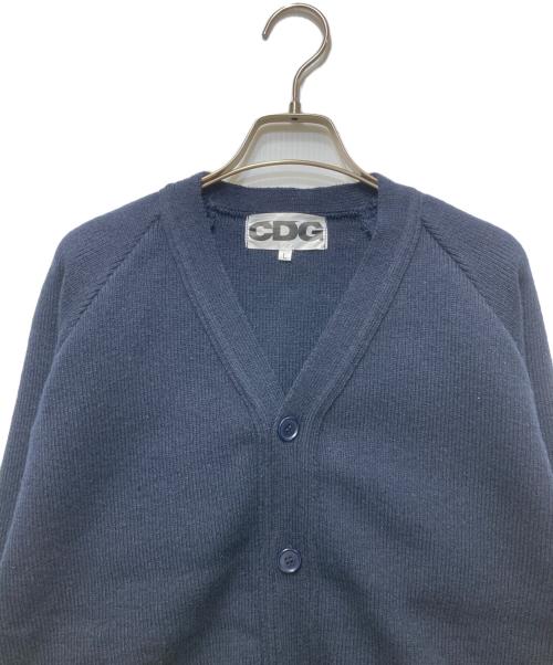 CDG（シーディージー）CDG (シーディージー) バックロゴニットカーディガン SZ-N010 / AD2025 ネイビー サイズ:Lの古着・服飾アイテム