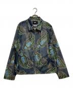 stussy×NOMA t.d.ステューシー×ノーマティーディー）の古着「Mesh Zip Jacket（メッシュジップジャケット）」｜ネイビー