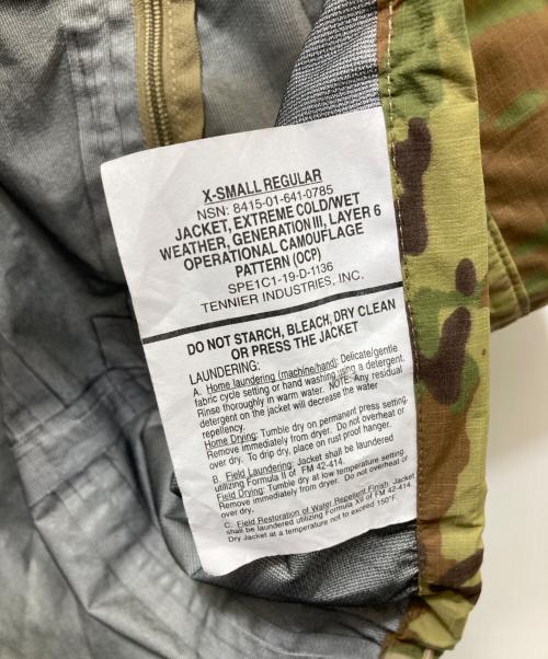 US ARMY（ユーエスアーミー）US ARMY (ユーエスアーミー) GENⅢ LAYER6 GORE-TEX JACKET / 8415-01-641-0785 / SPE1C-19-D-1136 カーキ サイズ:XSの古着・服飾アイテム