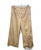 AURALEEオーラリー）の古着「WASHED FINX LIGHT CHINO WIDE PANTS 19SS」｜ベージュ