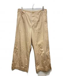 AURALEE（オーラリー）の古着「WASHED FINX LIGHT CHINO WIDE PANTS 19SS」｜ベージュ