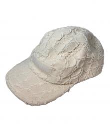 SUPREME（シュプリーム）の古着「Frayed Croc Demin Camp Cap （フレイドクロックデニムキャンプキャップ）」｜アイボリー