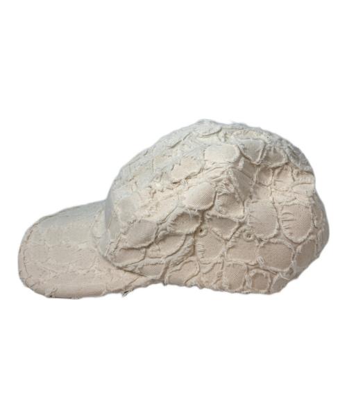 SUPREME（シュプリーム）Supreme (シュプリーム) Frayed Croc Demin Camp Cap （フレイドクロックデニムキャンプキャップ） アイボリーの古着・服飾アイテム