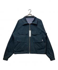 Diaspora Skateboards（ディアスポラスケートボードズ）の古着「Utility Harrington Jacket(ユーティリティーハリントンジャケット)　26SS　タグ付き　」｜ホワイト×ブルー