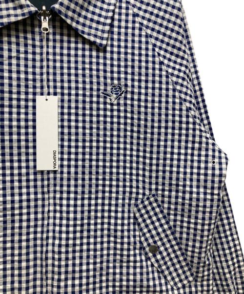 Diaspora Skateboards（ディアスポラスケートボードズ）Diaspora skateboards (ディアスポラスケートボードズ) Utility Harrington Jacket(ユーティリティーハリントンジャケット)　26SS　タグ付き　 ホワイト×ブルー サイズ:Mの古着・服飾アイテム