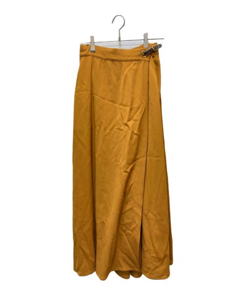 HERMES（エルメス）HERMES (エルメス) パンツレイヤードラップスカート　セリエボタン　 ブラウン サイズ:40の古着・服飾アイテム
