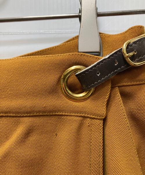 HERMES（エルメス）HERMES (エルメス) パンツレイヤードラップスカート　セリエボタン　 ブラウン サイズ:40の古着・服飾アイテム