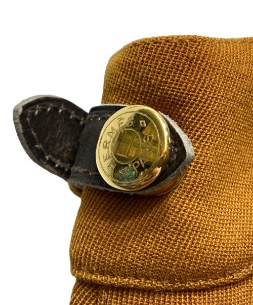 HERMES（エルメス）HERMES (エルメス) パンツレイヤードラップスカート　セリエボタン　 ブラウン サイズ:40の古着・服飾アイテム