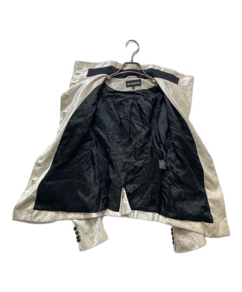 ANN DEMEULEMEESTER（アンドゥムルメステール）ANN DEMEULEMEESTER (アンドゥムルメステール) ベロアジャケット ホワイト サイズ:36の古着・服飾アイテム