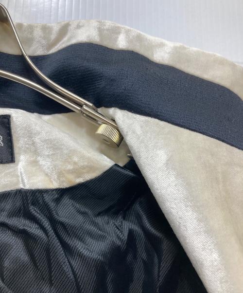 ANN DEMEULEMEESTER（アンドゥムルメステール）ANN DEMEULEMEESTER (アンドゥムルメステール) ベロアジャケット ホワイト サイズ:36の古着・服飾アイテム