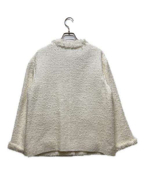 UNITED ARROWS（ユナイテッドアローズ）UNITED ARROWS (ユナイテッドアローズ) ファンシーツイード ノーカラー ジャケット　1522-144-2906　38 ホワイト サイズ:38の古着・服飾アイテム