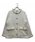 UNITED ARROWS（ユナイテッドアローズ）の古着「ファンシーツイード ノーカラー ジャケット　1522-144-2906　38」｜ホワイト