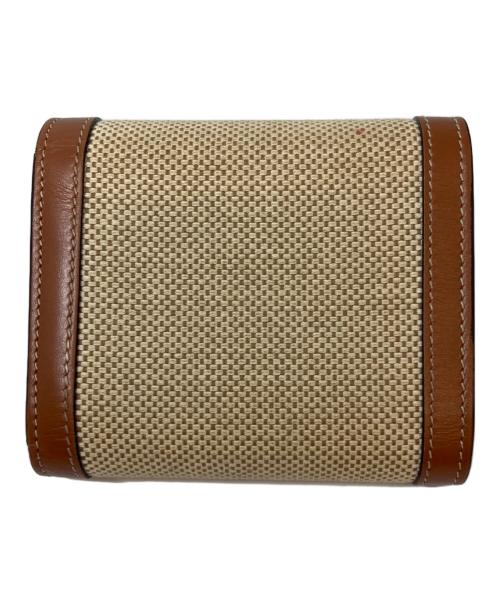 CELINE（セリーヌ）CELINE (セリーヌ) トリオンフ コンパクトウォレット 10D782CLD.04 ベージュの古着・服飾アイテム