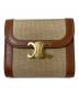 CELINE（セリーヌ）の古着「トリオンフ コンパクトウォレット 10D782CLD.04」｜ベージュ