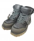 OFFWHITEオフホワイト）の古着「ARROW MOTIF LACE UP HIKING BOOTS」｜ブラック