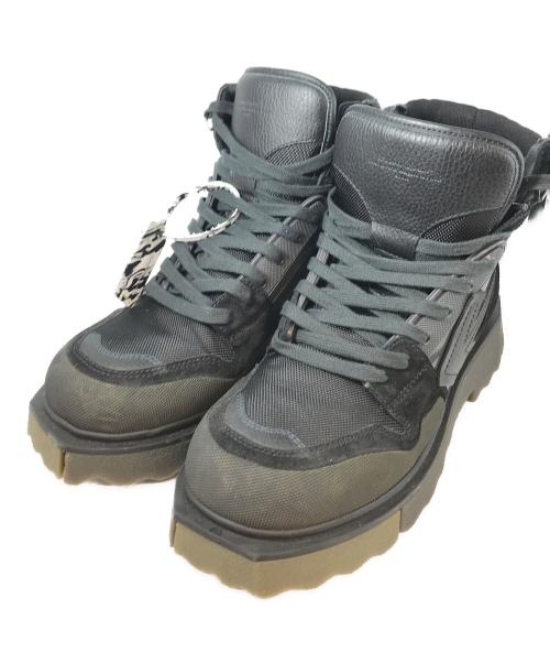 OFFWHITE（オフホワイト）OFFWHITE (オフホワイト) ARROW MOTIF LACE UP HIKING BOOTS ブラック サイズ:43の古着・服飾アイテム