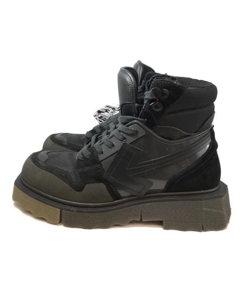 OFFWHITE（オフホワイト）OFFWHITE (オフホワイト) ARROW MOTIF LACE UP HIKING BOOTS ブラック サイズ:43の古着・服飾アイテム