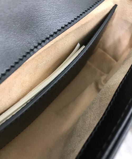 GUCCI（グッチ）GUCCI (グッチ) GGマーモント チェーンショルダーバッグ ブラックの古着・服飾アイテム