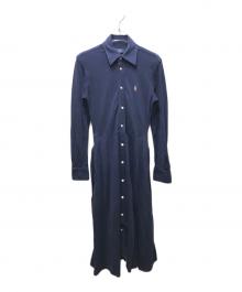 RALPH LAUREN（ラルフローレン）の古着「コットンメッシュ ポロ ドレス」｜ネイビー