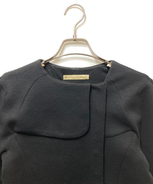 BALENCIAGA（バレンシアガ）BALENCIAGA (バレンシアガ) ニットジャケット　203976 TP900　34 ブラック サイズ:34の古着・服飾アイテム
