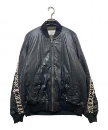 G.V.G.V（ジーヴィージーヴィー）の古着「REVERSIBLE LACE UP BLOUSON(リバーシブルレースアップブルゾン) GV2231036 / MA-1」｜ブラック