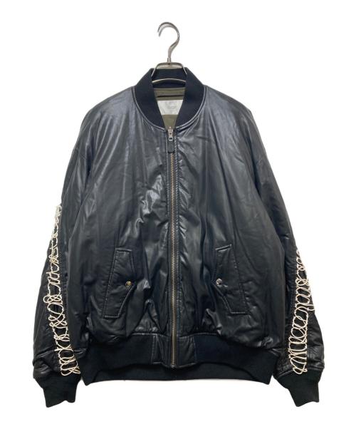 G.V.G.V（ジーヴィージーヴィー）G.V.G.V (ジーヴィージーヴィー) REVERSIBLE LACE UP BLOUSON(リバーシブルレースアップブルゾン) GV2231036 / MA-1 ブラック サイズ:Lの古着・服飾アイテム