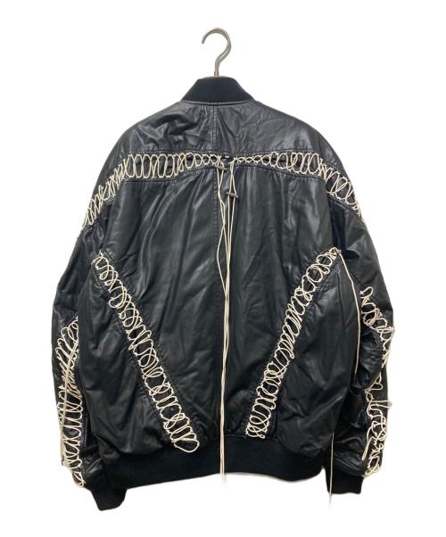 G.V.G.V（ジーヴィージーヴィー）G.V.G.V (ジーヴィージーヴィー) REVERSIBLE LACE UP BLOUSON(リバーシブルレースアップブルゾン) GV2231036 / MA-1 ブラック サイズ:Lの古着・服飾アイテム