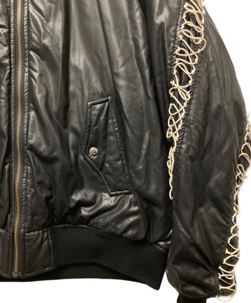 G.V.G.V（ジーヴィージーヴィー）G.V.G.V (ジーヴィージーヴィー) REVERSIBLE LACE UP BLOUSON(リバーシブルレースアップブルゾン) GV2231036 / MA-1 ブラック サイズ:Lの古着・服飾アイテム
