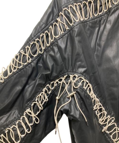 G.V.G.V（ジーヴィージーヴィー）G.V.G.V (ジーヴィージーヴィー) REVERSIBLE LACE UP BLOUSON(リバーシブルレースアップブルゾン) GV2231036 / MA-1 ブラック サイズ:Lの古着・服飾アイテム
