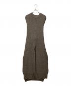 HYKEハイク）の古着「RIBED WOOL SLEEVELESS SWEATER DRESS （リブドウールスリーブレススウェッタードレス）202-11203」｜ベージュ