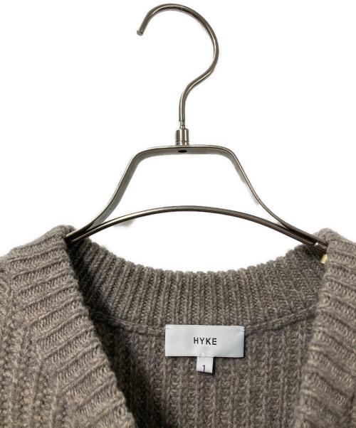 HYKE（ハイク）HYKE (ハイク) RIBED WOOL SLEEVELESS SWEATER DRESS （リブドウールスリーブレススウェッタードレス）202-11203 ベージュ サイズ:1の古着・服飾アイテム