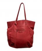 BALENCIAGAバレンシアガ）の古着「Calfskin Leather Papier Tote Bag」｜レッド