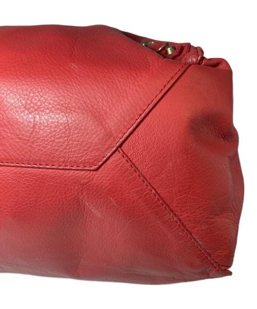 BALENCIAGA（バレンシアガ）BALENCIAGA (バレンシアガ) Calfskin Leather Papier Tote Bag レッドの古着・服飾アイテム