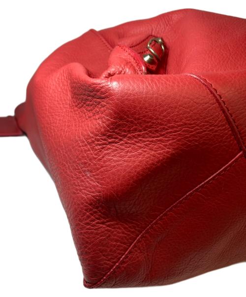 BALENCIAGA（バレンシアガ）BALENCIAGA (バレンシアガ) Calfskin Leather Papier Tote Bag レッドの古着・服飾アイテム