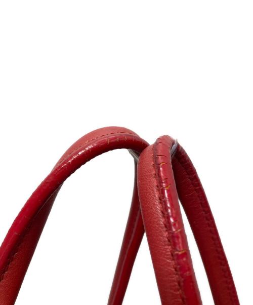 BALENCIAGA（バレンシアガ）BALENCIAGA (バレンシアガ) Calfskin Leather Papier Tote Bag レッドの古着・服飾アイテム