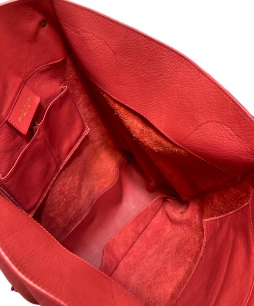BALENCIAGA（バレンシアガ）BALENCIAGA (バレンシアガ) Calfskin Leather Papier Tote Bag レッドの古着・服飾アイテム