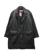 DIESELディーゼル）の古着「J-CLEVE-NY JACKET / パデッド ハーフコート　イタリア製」｜ブラック
