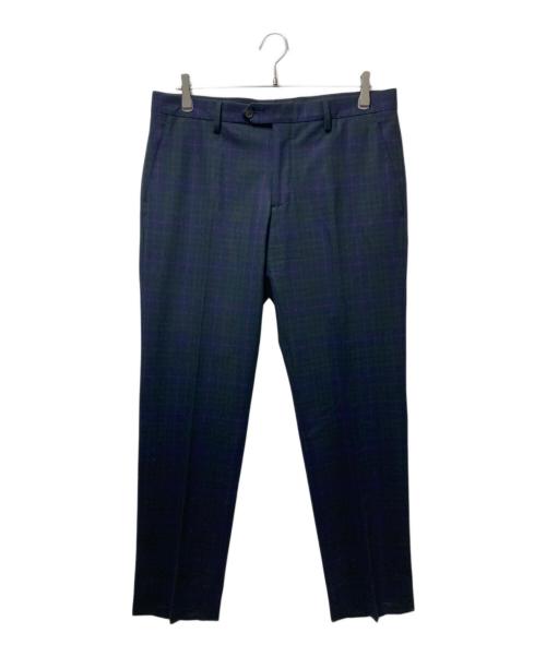 ETRO（エトロ）ETRO (エトロ) 裏地ペイズリー柄ウールチェックセットアップ　202-1A908-0069　 ネイビー サイズ:50の古着・服飾アイテム